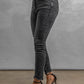 High Rise Frayed Ankle Skinny Jeans